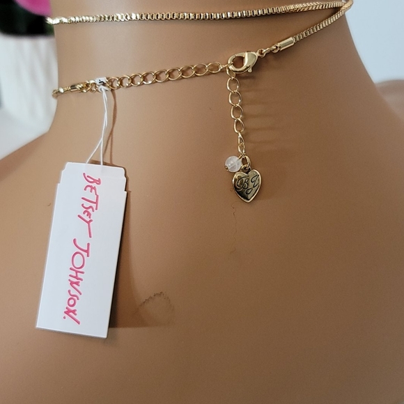 Betsey Johnson Lips Pendant Long Necklace - Picture 7 of 7